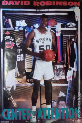 David Robinson Center Of Attention Poster San Antonio Spurs Costacos Brothers