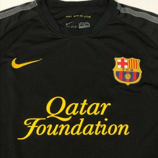 Nike Authentic FCB Barcelona Messi 10 Soccer Jersey Mens M Qatar Foundation 5
