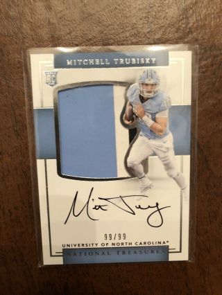 Mitchell Trubisky 2017 National Treasures Rpa Rookie Auto Patch 99/99 = 1/1