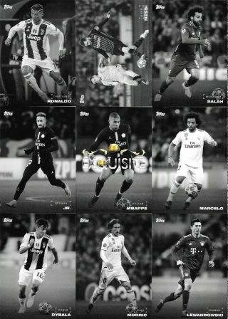 2019 Topps On Demand Champions League Black And White Complete 30 Cards Set