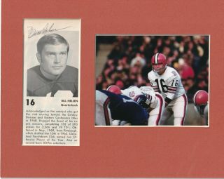 Bill Nelsen Signed Matted With Photo 8x10 Frame Size 3/19
