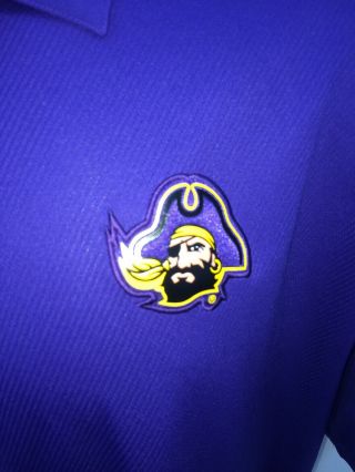 Nike Dri Fit East Carolina ECU Pirates Mens 3XL Golf Polo Shirt S/S Purple 2