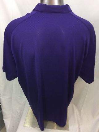 Nike Dri Fit East Carolina ECU Pirates Mens 3XL Golf Polo Shirt S/S Purple 3