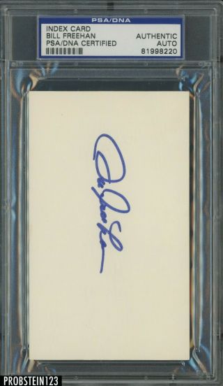 Bill Freehan Tigers Signed Index Card Auto Autograph Psa/dna