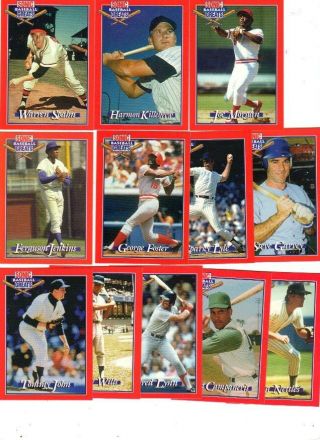 1995 Sonic Baseball Greats Complete Set (12) Nrmt Seldom Seen