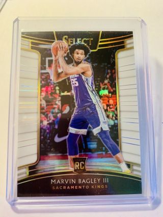 2018 - 19 Panini Select Marvin Bagley Rc White Refractor Prizm Sp /149 Kings Rare