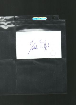 Frank Deford Autographed/auto/hand - Signed Index Card 3x5 B