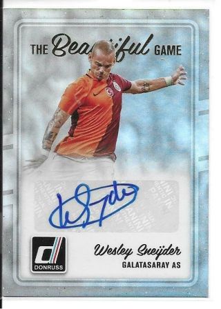 2016 - 17 Donruss The Game Wesley Sneijder Auto Autograph Netherlands