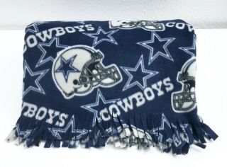 Dallas Cowboys Very Soft Fleece Handmade No - Sew Large Blanket Euc