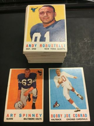 1959 Topps Football Set (127/176 Cards) Exmt (s110)