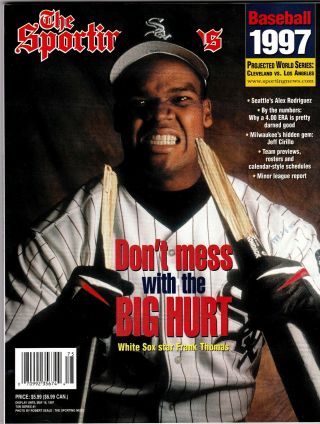 The Sporting News 1997 Baseball Yearbook Cover: Frank Thomas Jmc