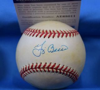 Yogi Berra Psa Dna Autograph American League Oal Hand Signed Baseball