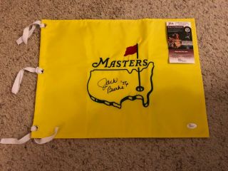 Jack Burke Signed Undated Authentic Masters Golf Flag Autograph Jsa