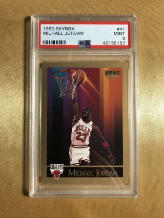 1990 Skybox Michael Jordan 41 Psa 9 Chicago Bulls Hof From Psa