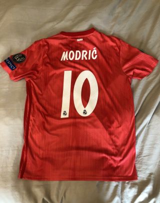 Luka Modric Real Madrid 2018 - 19 Adidas Parley Third Jersey (size Large)