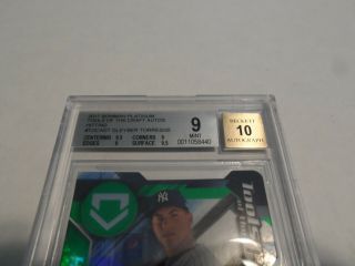 2017 BOWMAN PLATINUM TOOLS OF THE CRAFT GLEYBER TORRES RC BGS 9 W/ 10 AUTO /35 2