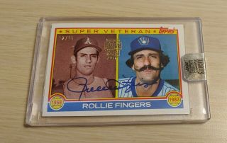 2017 Topps Archives Signature Series 1968/1983 Rollie Fingers Auto 02/16 Rare