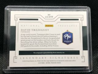 National Treasures Legandary Signatures David Trezeguet On Card Auto /10 France 2