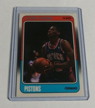 R13,  755 - Dennis Rodman - 1988/89 Fleer - Rookie Card - 43 - Bulls - Pistons -