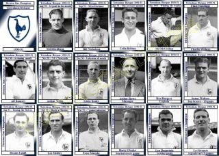 Tottenham Hotspur 1951 Division One Champions Football Trading Cards (1950 - 51)