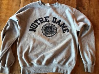 Notre Dame Fighting Irish Champion Brand Sweatshirt Small 50/50 University