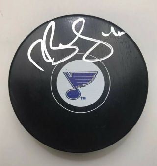 Robert Bortuzzo St.  Louis Blues Autographed Logo Puck With
