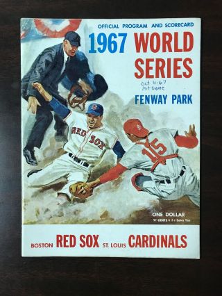 1967 World Series Program Boston Red Sox St Louis Cardinals