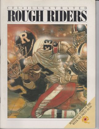 1983 Cfl Illustrated Ottawa Rough Riders Vs Hamilton Tiger Cats,  Rosters,  Stats