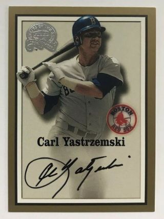 2000 Fleer Greats Of The Game Carl Yastrzemski Auto Autograph On Card Sp Red Sox