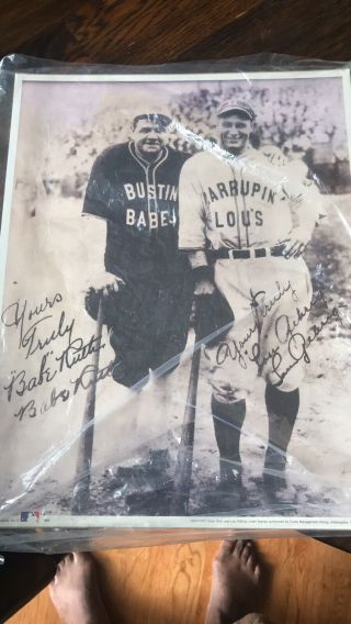 Babe Ruth And Lou Gehrig Autograph Picture