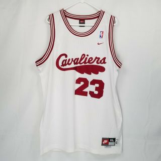 Nike Cleveland Cavaliers Lebron James 23 Embroidered White Jersey Size Xl