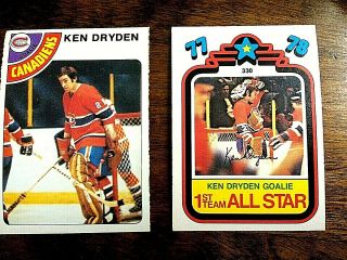 1978 - 79 O - Pee - Chee 50 Ken Dryden & 300 Ken Dryden All Star Nm/m