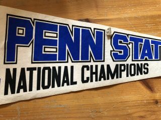 Penn State Nittany Lions Football Pennant 1982 National Champions W/ VTG 3