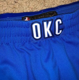 Nike AeroSwift Vapor OKC Oklahoma City Thunder Basketball Authentic Game Shorts 5