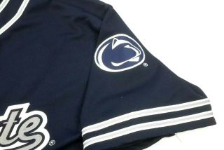 Colosseum Mens Penn State Nittnay Lions Navy Blue Stitched Baseball Jersey XL 3