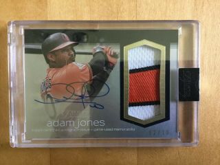 2018 Topps Dynasty Adma Jones Patch Auto 02/10 3 Color Patch