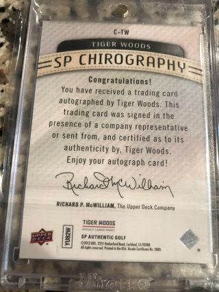 Tiger Woods SP Authentic Chirography Auto 2/25 GOAT 3