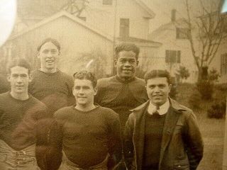 Vint 10x12 Photo 1930 Winchester Ma Town Football Team African American Player 3