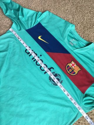 Nike 2010 2011 FC Barcelona Away Jersey Size XL Authentic Teal Long Sleeve 3