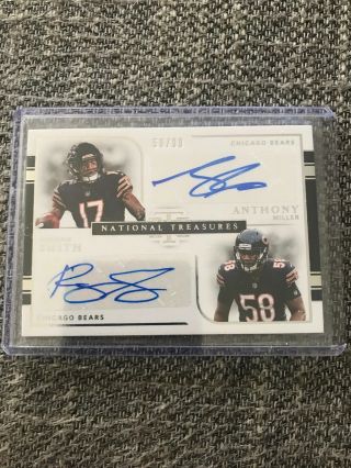 Roquan Smith Anthony Miller 2018 National Treasures Dual Auto Jersey 58/99