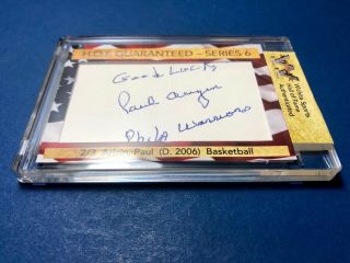D) Paul Arizin Philadelphia Warriors 76ers Hof Autograph