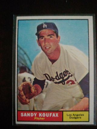 1961 Topps Sandy Koufax Los Angeles Dodgers 344 Baseball Card
