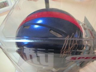 Saquon Barkley Ny Giants Signed Autographed Mini Football Helmet