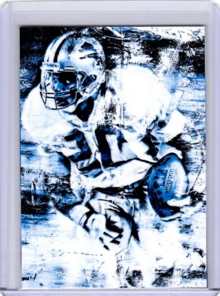 2019 Barry Sanders Detroit Lions Football 1/1 Aceo Art Sketch Print Card By:q