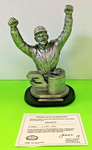 Htf Dale Earnhardt Sr Finally Pewter Bust Limited Edition Numbered W