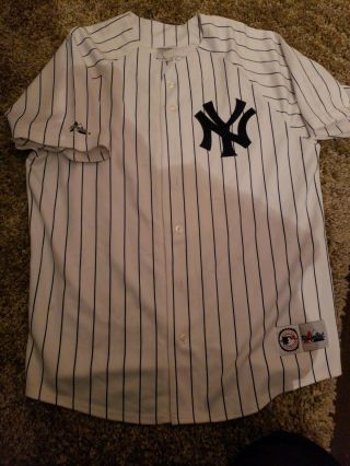 Derek Jeter 2 Mlb York Yankees Majestic Jersey Size Xl Mens Stitch