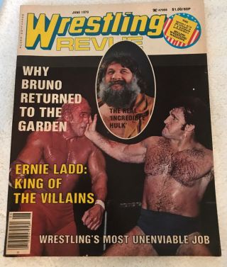 Vintage Wrestling Revue Mag June 1979 Bruno Sammartino Ln In Coltr Slv.