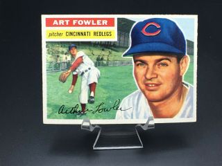 1956 Topps Baseball Art Fowler (gray Back) Ex - Mt/nm 47 Cincinnati Redlegs