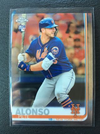 2019 Topps Chrome Pete Alonso Base Rc - Mets