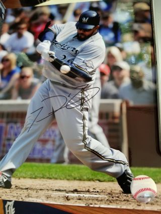 Prince Fielder Autograph Photo 8x10 Signed - Brewers